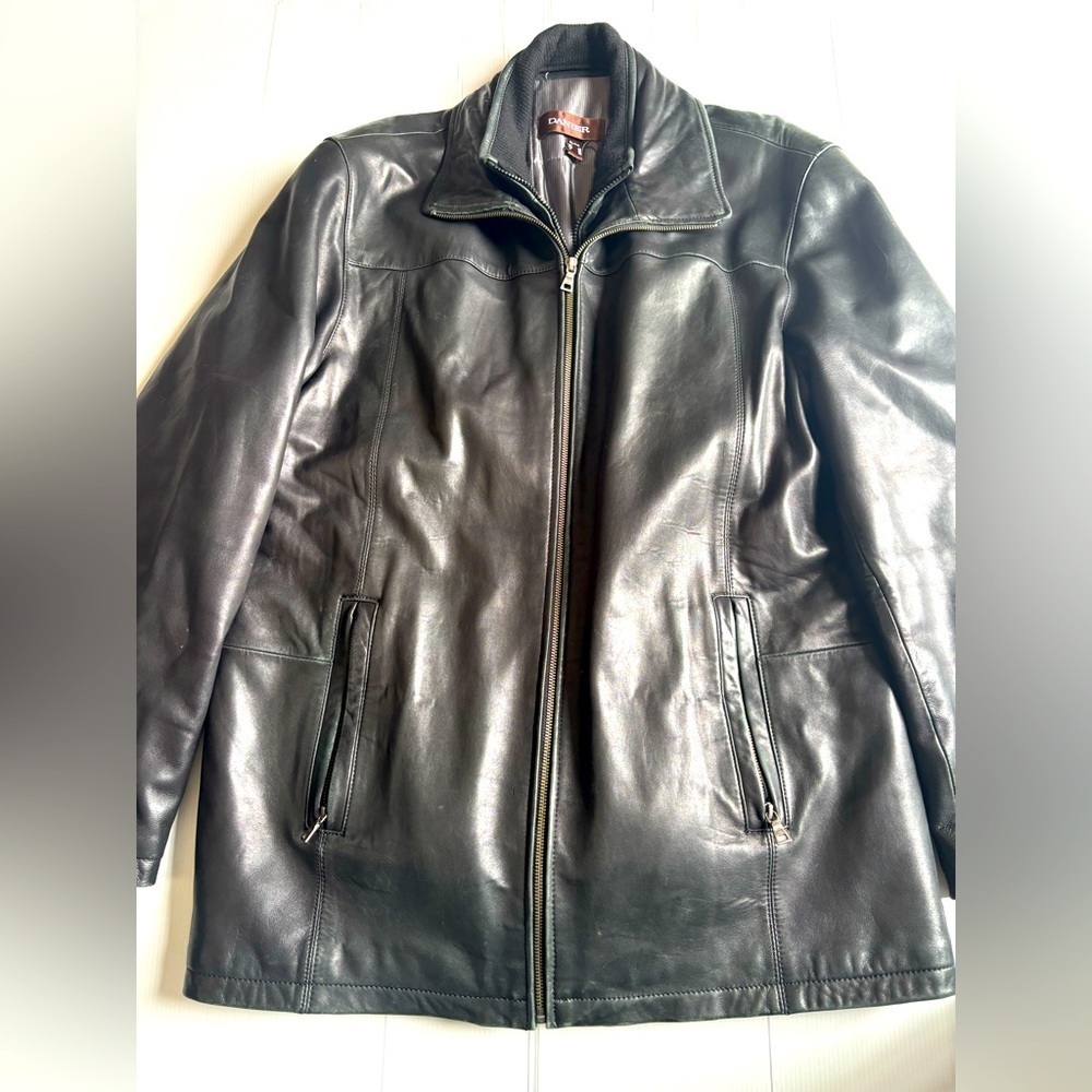 Danier Black Leather Jacket for Men XL